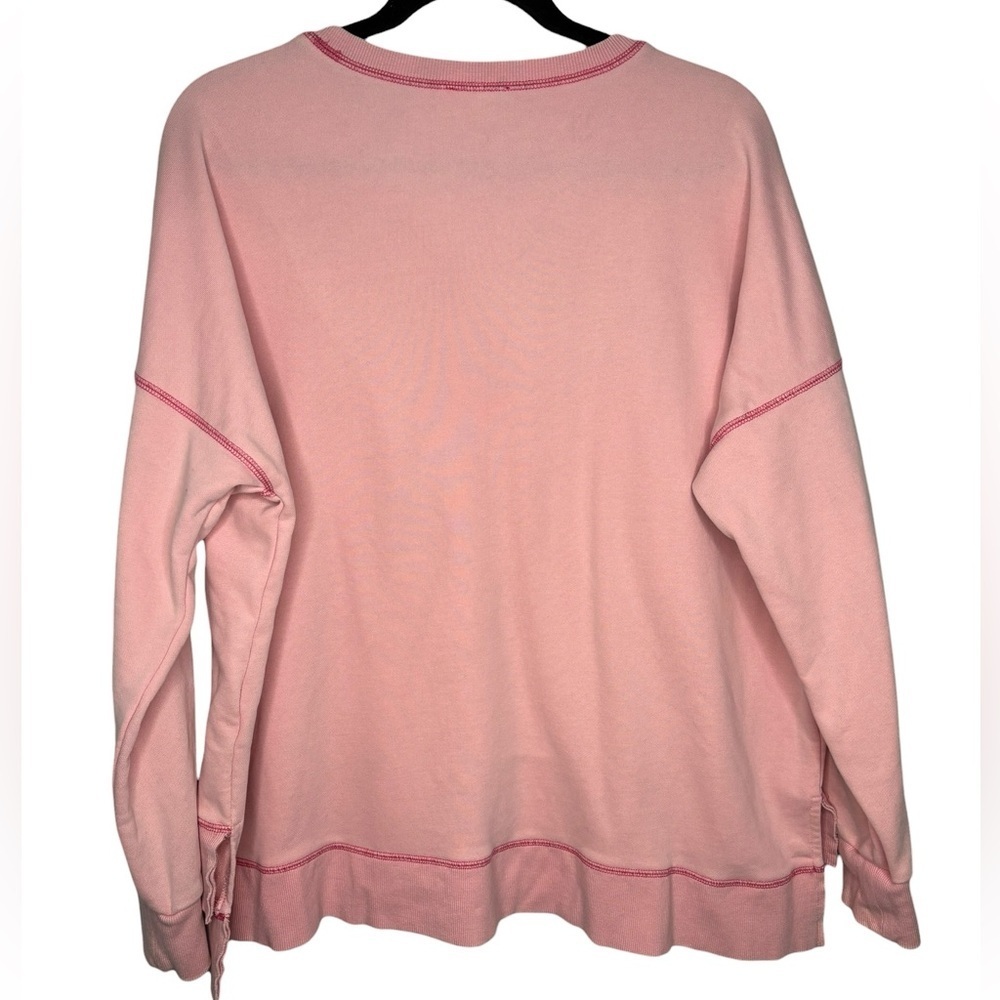 Oddy Boxy Pullover Sweatshirt Sequined French Fries Drink Ice Cream Appliques LG - Picture 7 of 11